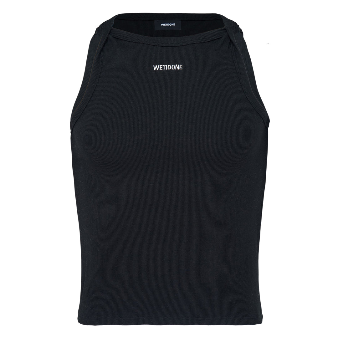 Black Logo Sleeveless Top