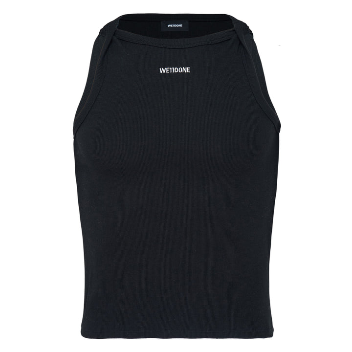 Black Logo Sleeveless Top