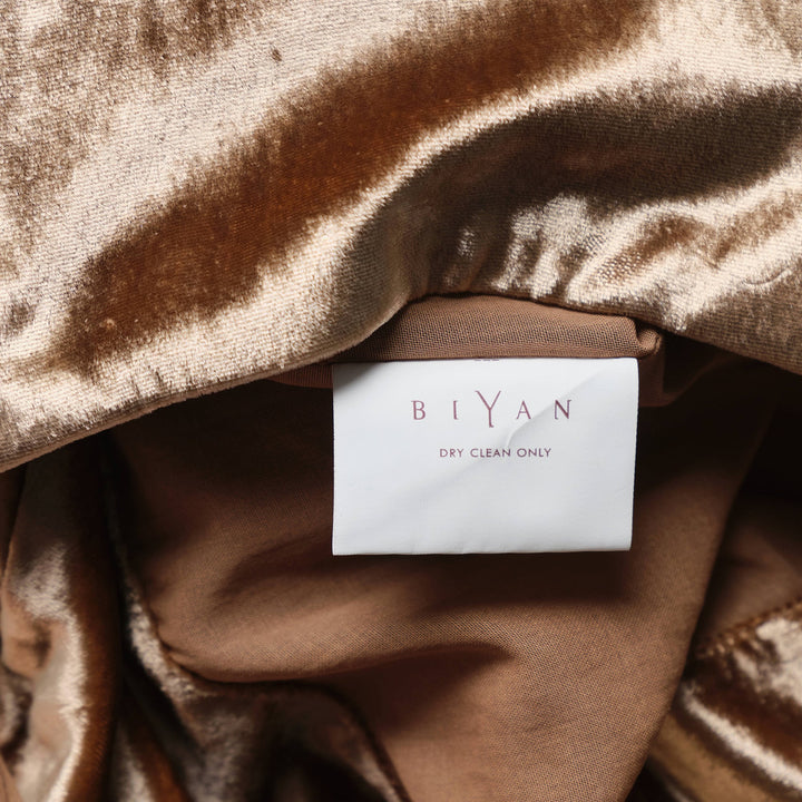 Embellished Velvet Slim Midi Skirt