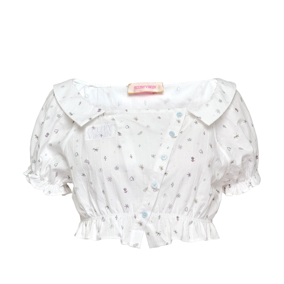 The Infinitesimal Printed Puff Blouse