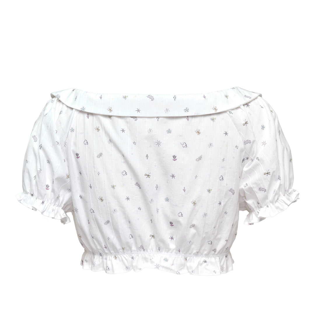 The Infinitesimal Printed Puff Blouse