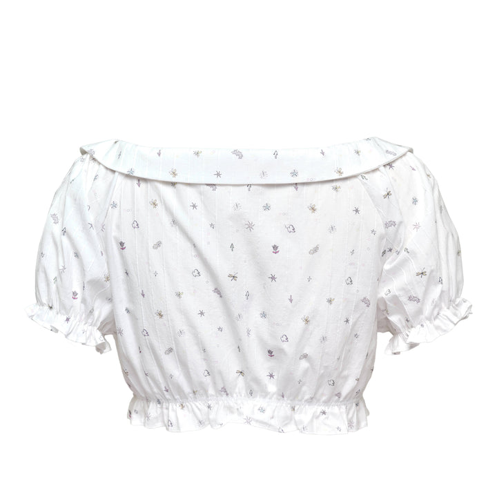 The Infinitesimal Printed Puff Blouse