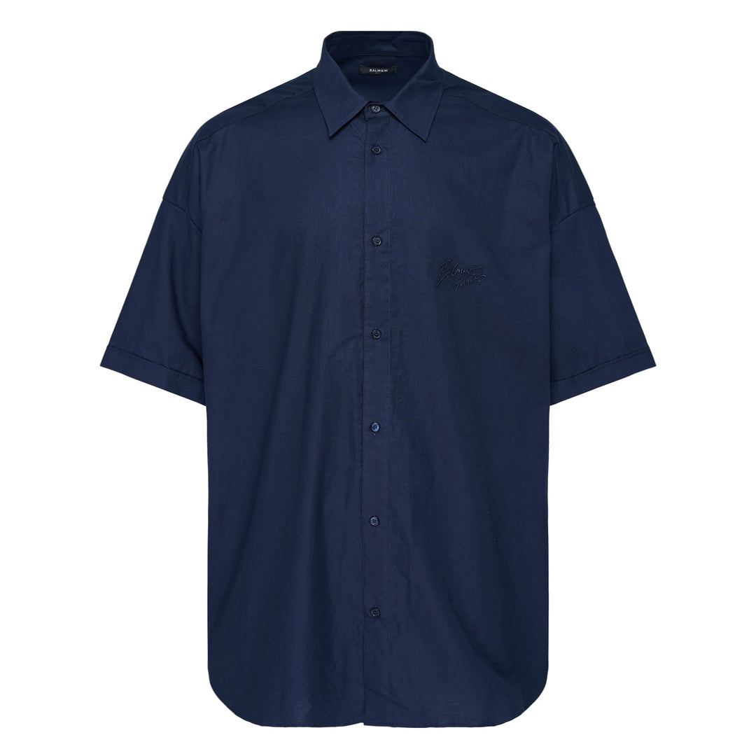 Balmain Oxford Cotton Short Sleeve Shirt – Available at Club 21, Official Retailer in Singapore, Malaysia & Thailand with Global Shipping Online