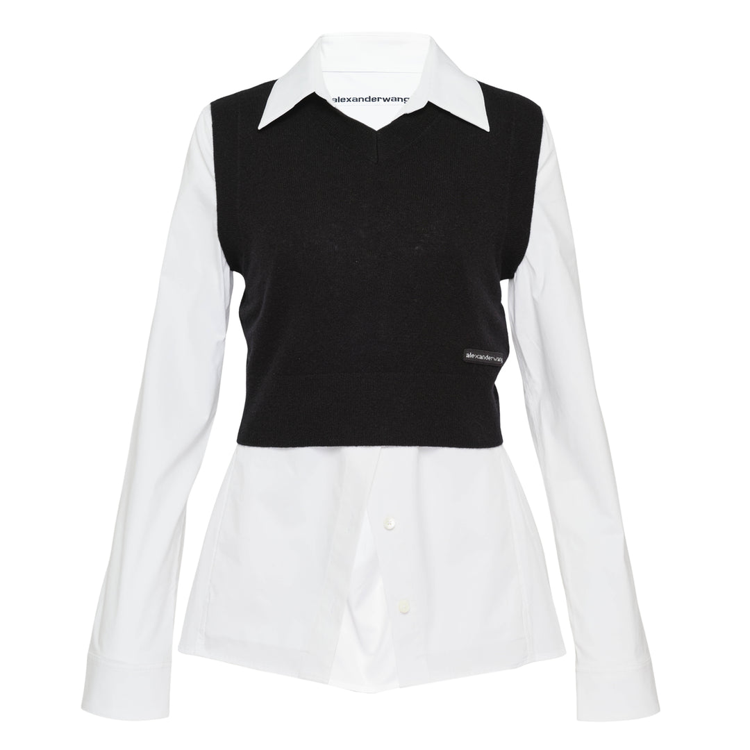 Prestyled Knit Vest Shirt