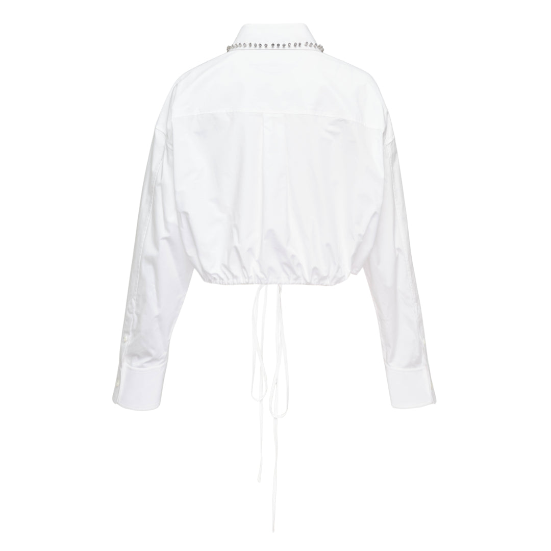 Crystal Studded Wrap Shirt