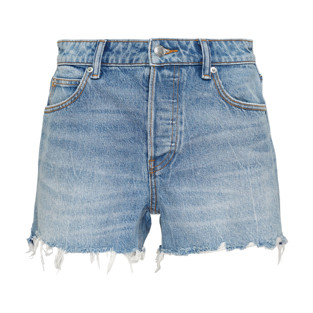 Distressed Logo Bite Shorts