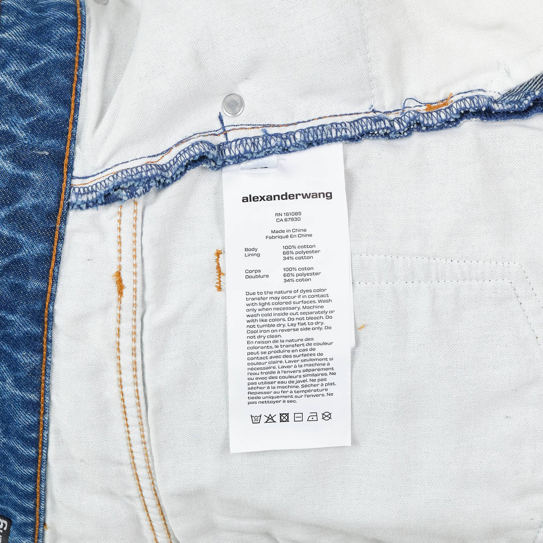 Distressed Logo Bite Shorts