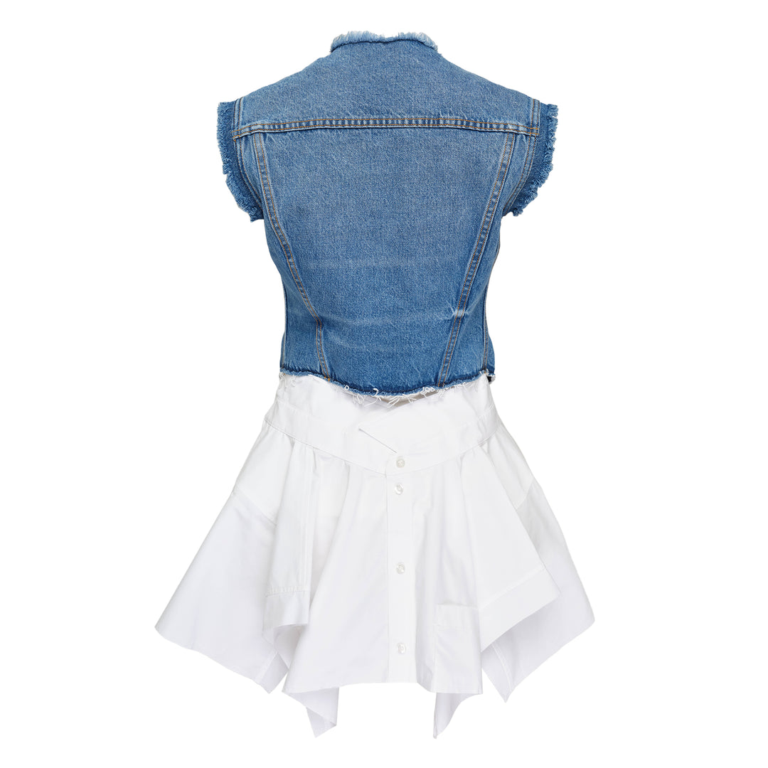 Pre-Styled Combo Dress With Denim