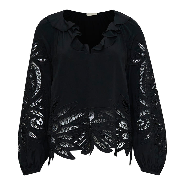Ulla Johnson Silk Applique Blouse – Available at Club 21, Official Retailer in Singapore, Malaysia & Thailand with Global Shipping Online