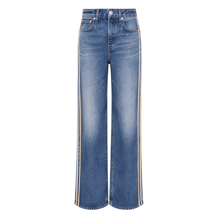 Side Stripe Wide Leg Jeans