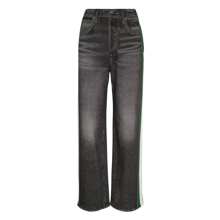 Side Stripe Wide Leg Jeans