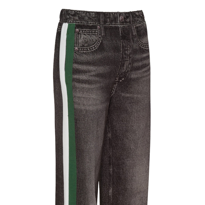 Side Stripe Wide Leg Jeans