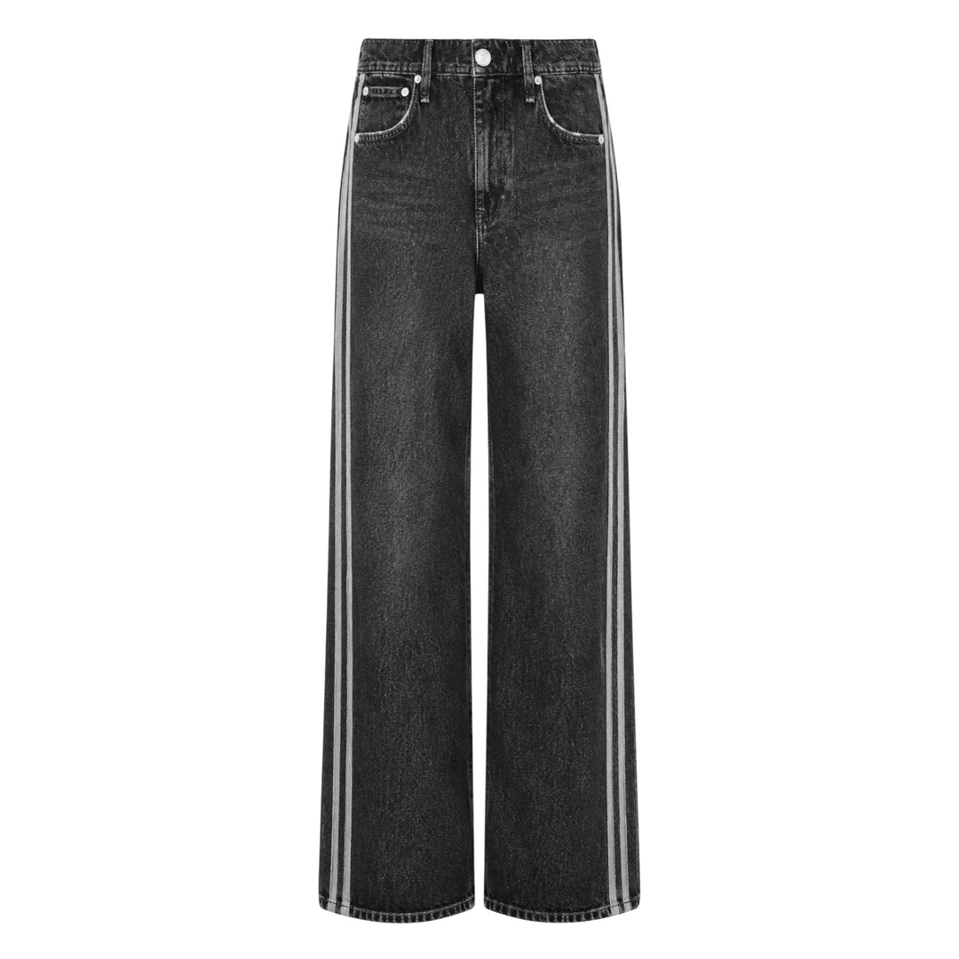 Side Stripe Wide Leg Jeans