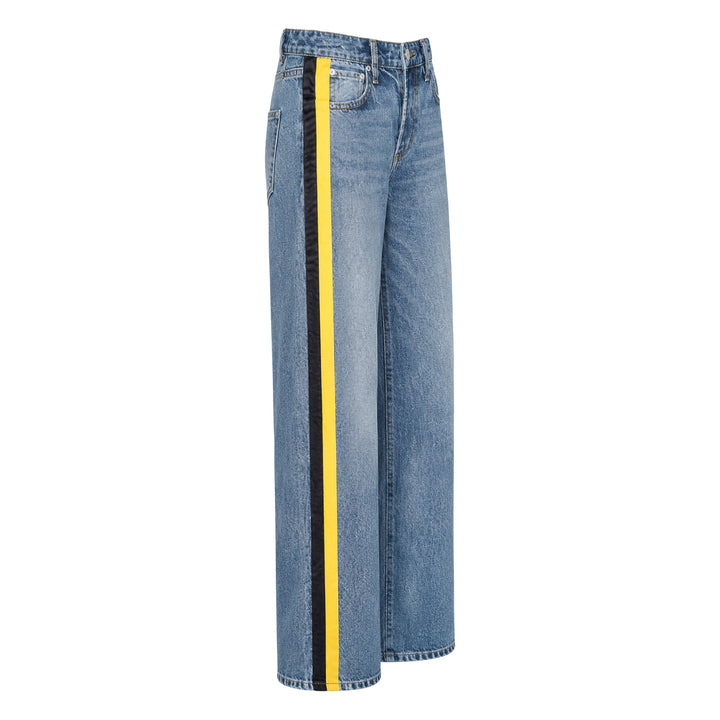 Side Stripe Wide Leg Jeans