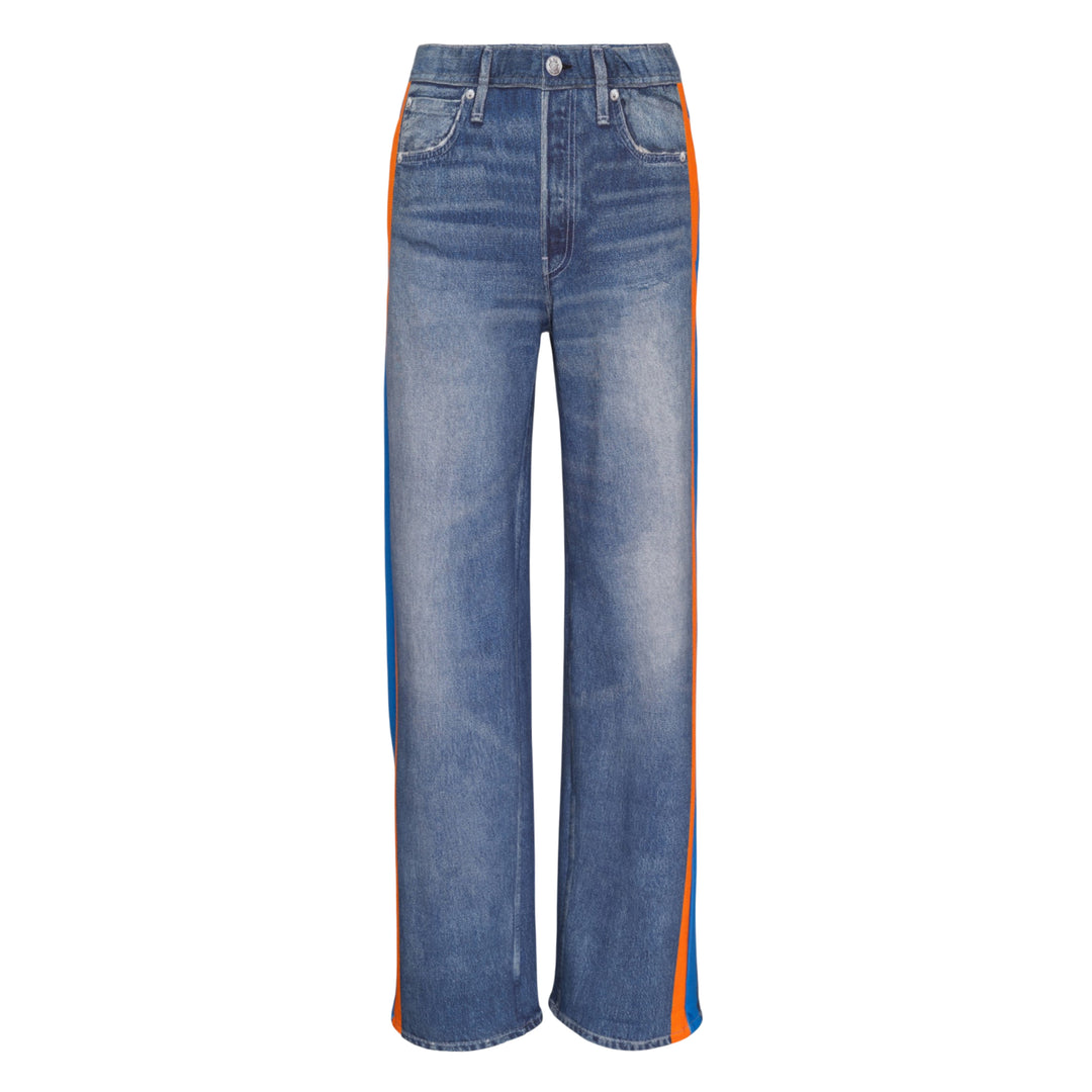 Side Stripe Wide Leg Jeans