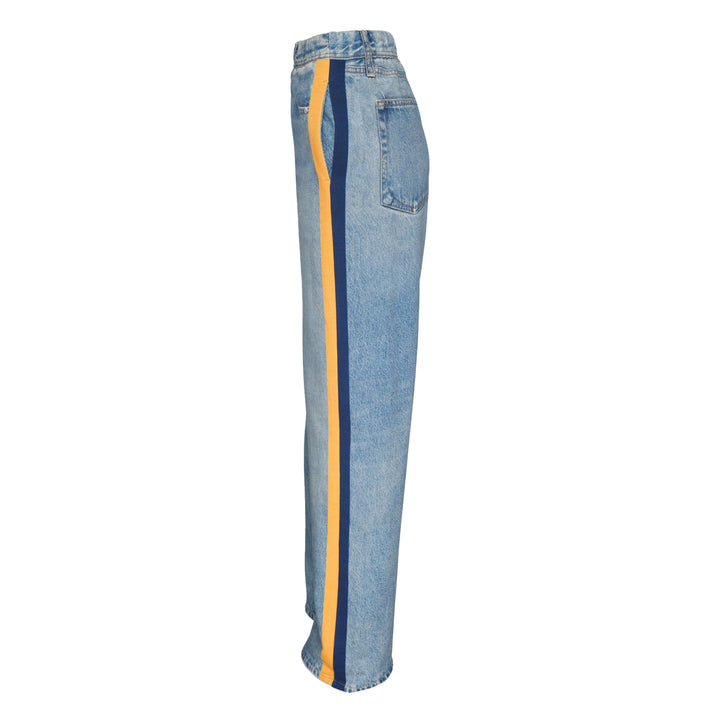 Side Stripe Wide Leg Jeans