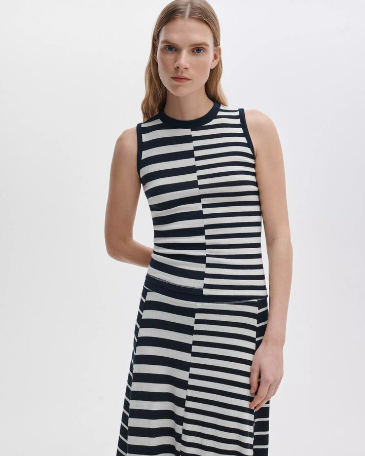 The Knit Mixed Stripe Tank