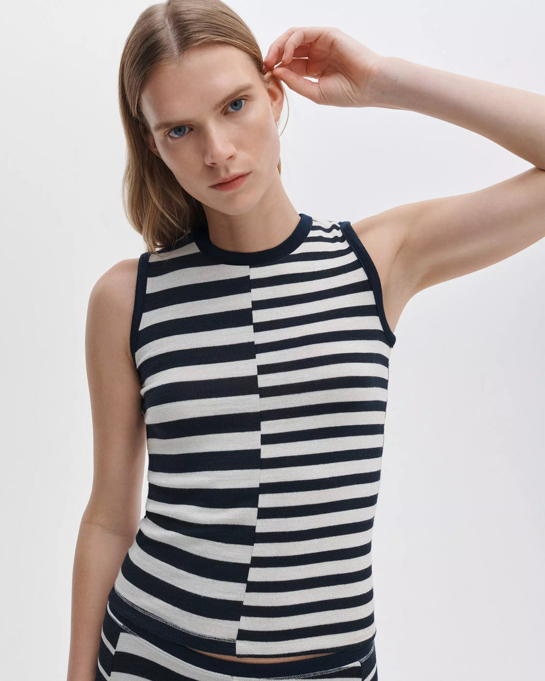 The Knit Mixed Stripe Tank