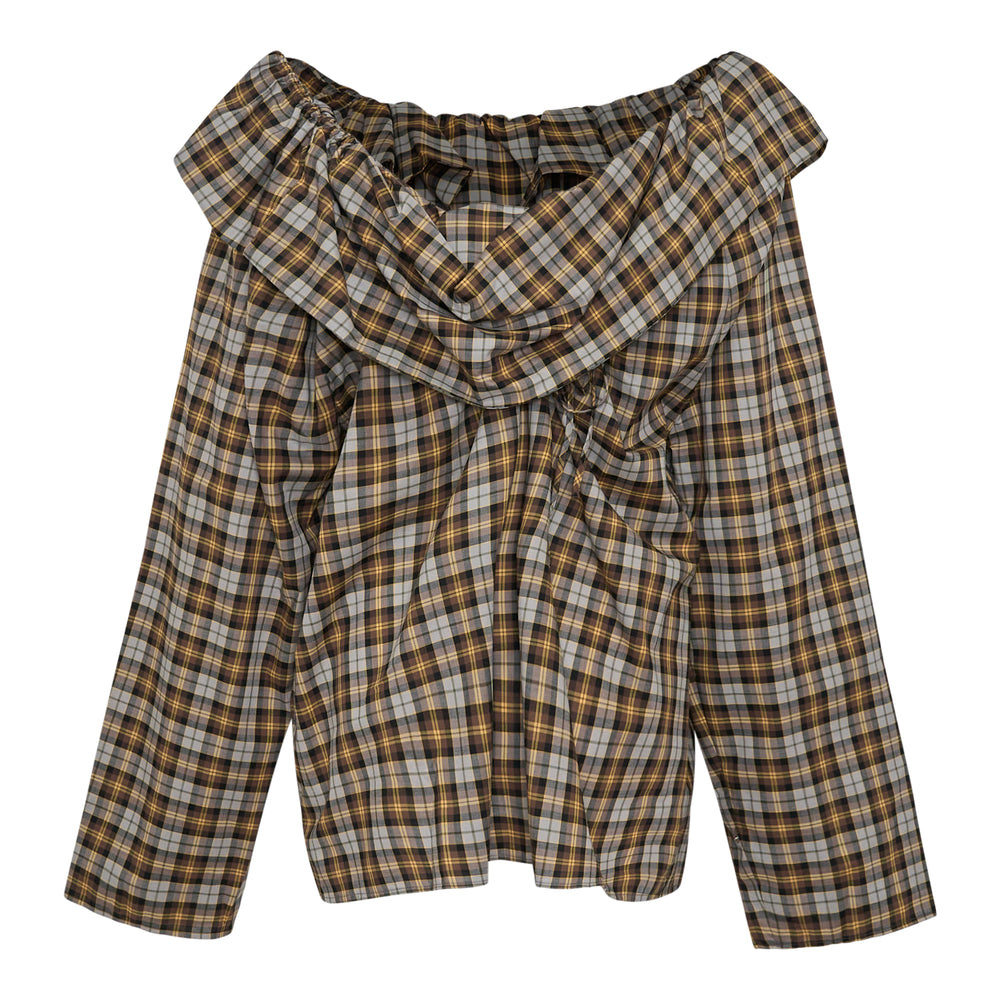 MSGM Plaid Blouse – Available at Club 21, Official Retailer in Singapore, Malaysia & Thailand with Global Shipping Online