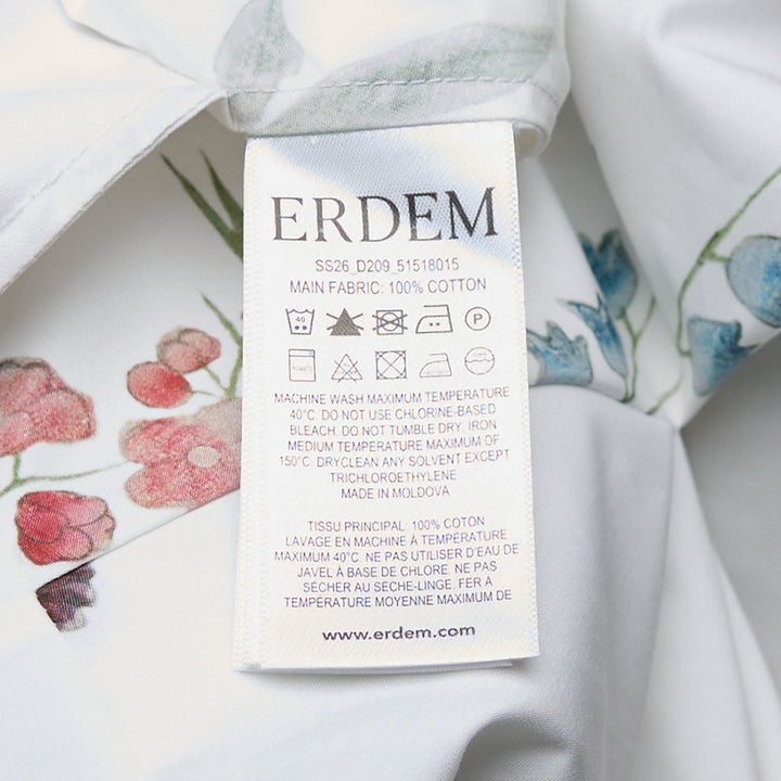Erdem Floral Print Cotton Midi Shirt – Available at Club 21, Official Retailer in Singapore, Malaysia & Thailand with Global Shipping Online