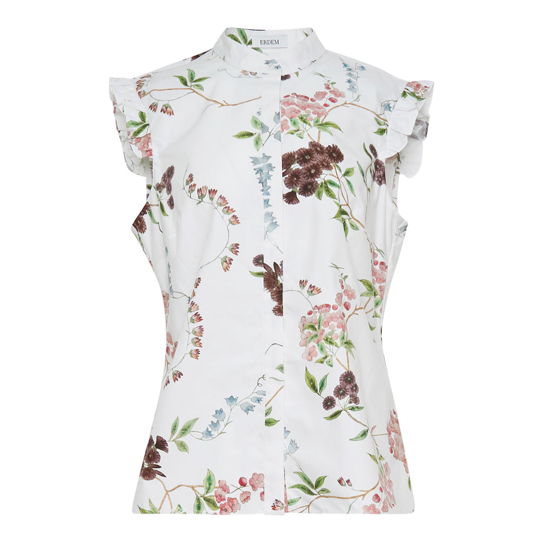 Erdem Floral Print Cotton Sleeveless Top – Available at Club 21, Official Retailer in Singapore, Malaysia & Thailand with Global Shipping Online