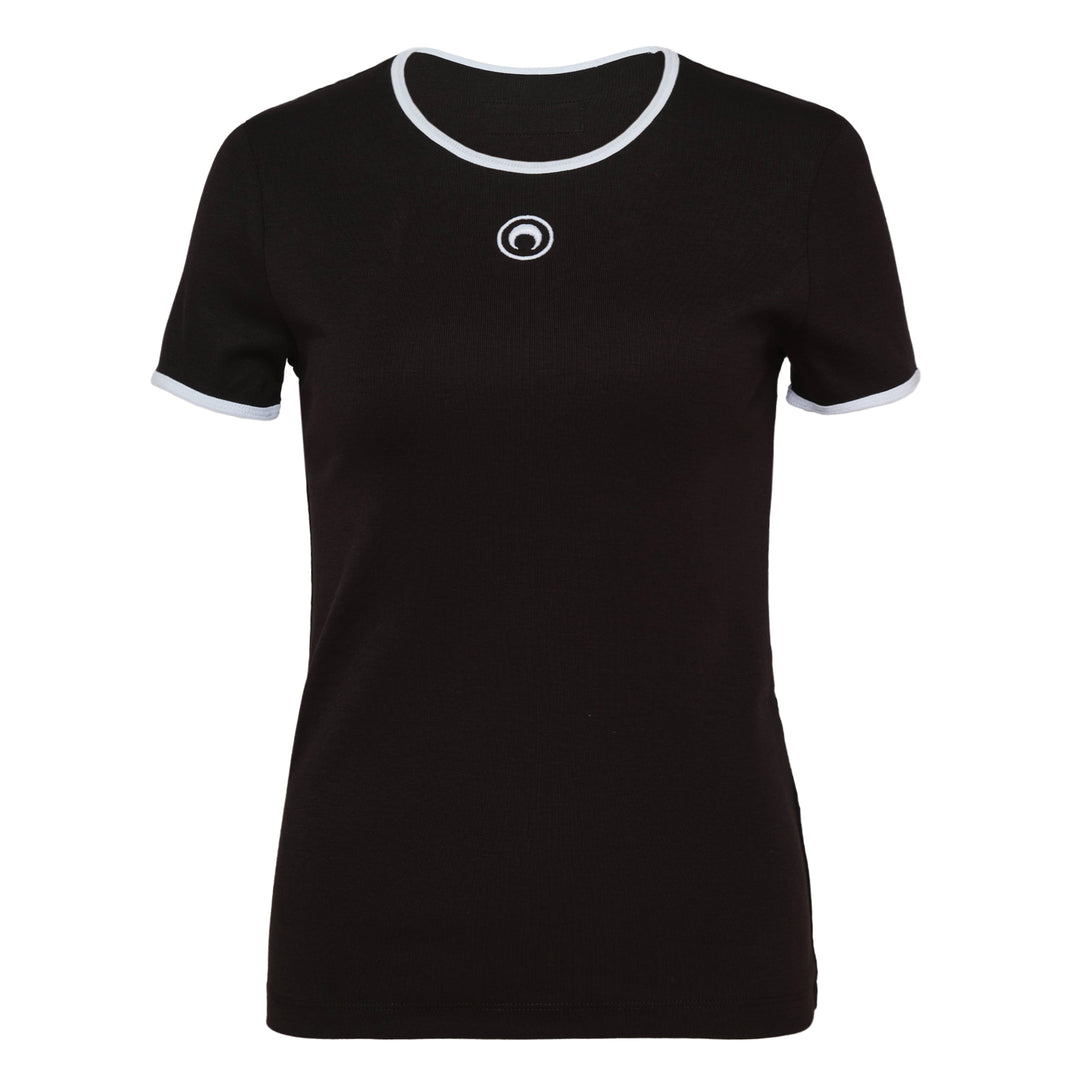 Marine Serre Moon Logo Bicolor Jersey T-Shirt – Available at Club 21, Official Retailer in Singapore, Malaysia & Thailand with Global Shipping Online