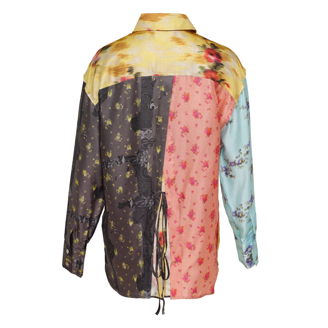GANNI Multi Printed Silk Twill Long Shirt – Available at Club 21, Official Retailer in Singapore, Malaysia & Thailand with Global Shipping Online