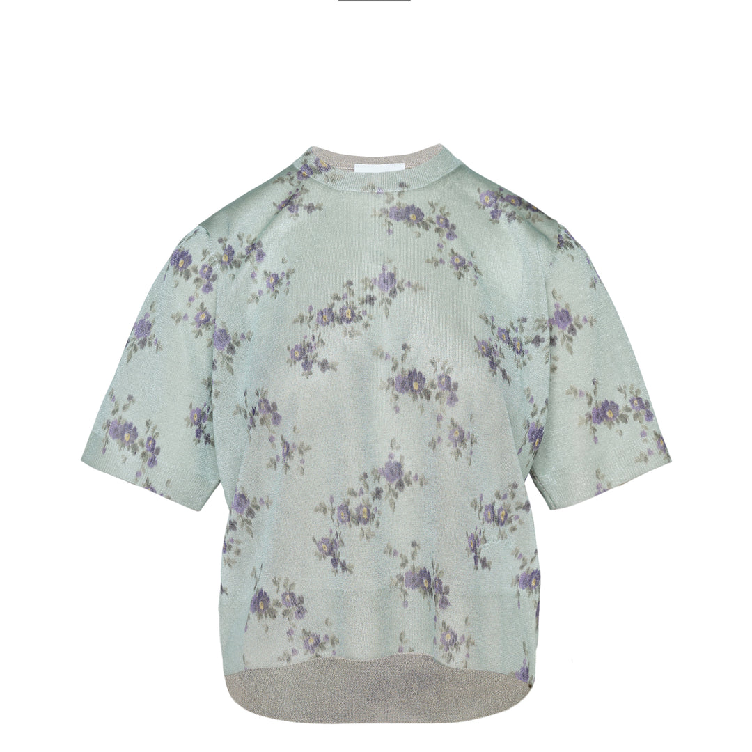 GANNI Printed Metallic T-Shirt – Available at Club 21, Official Retailer in Singapore, Malaysia & Thailand with Global Shipping Online