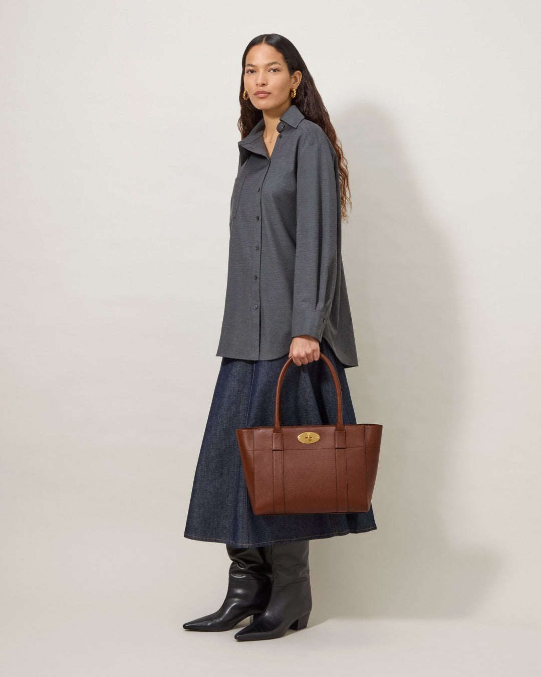 Mulberry Bayswater 9 To 5 Two Tone Tote Bag – Available at Club 21, Official Retailer in Singapore, Malaysia & Thailand with Global Shipping Online