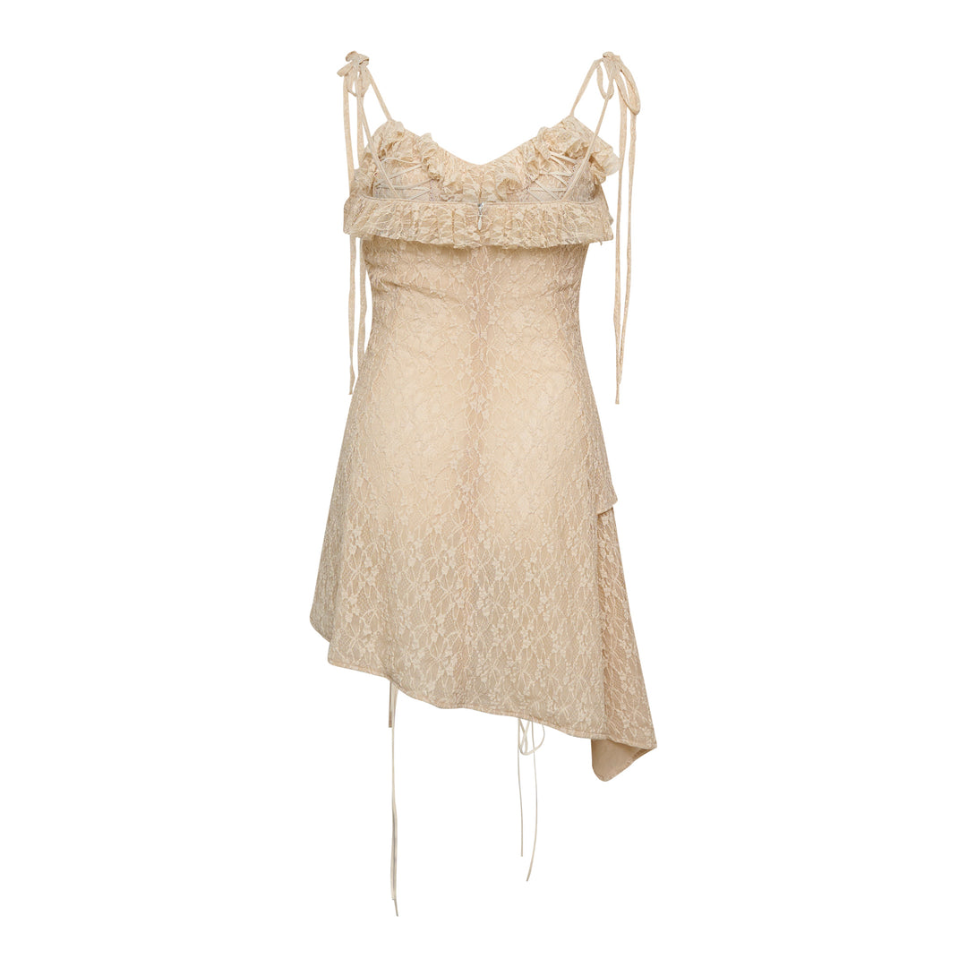 Grace Elwood Lace-Up Ruffled Dress – Available at Club 21, Official Retailer in Singapore, Malaysia & Thailand with Global Shipping Online