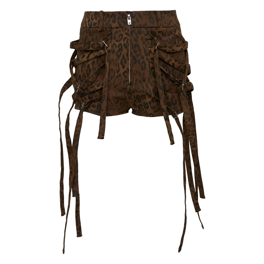 Grace Elwood Side Strap Detail Leopard Shorts – Available at Club 21, Official Retailer in Singapore, Malaysia & Thailand with Global Shipping Online
