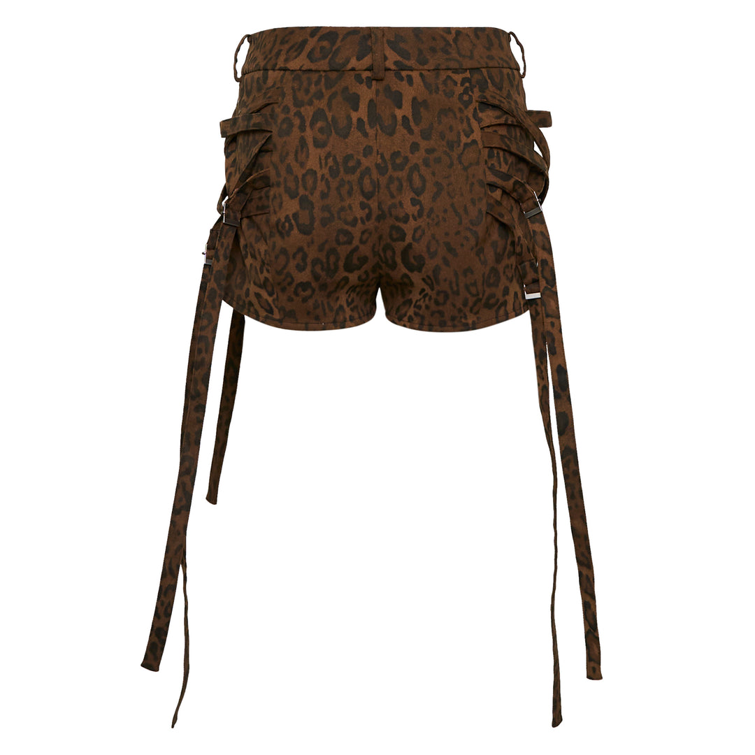 Grace Elwood Side Strap Detail Leopard Shorts – Available at Club 21, Official Retailer in Singapore, Malaysia & Thailand with Global Shipping Online