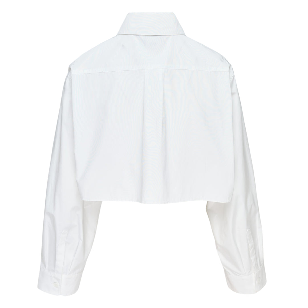 White Cropped Blouse