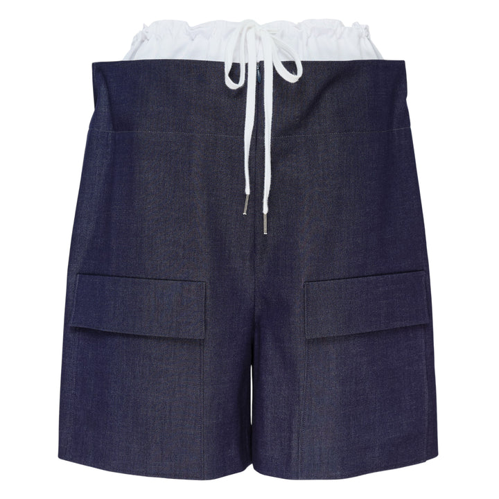Navy Drawstring Waist Shorts