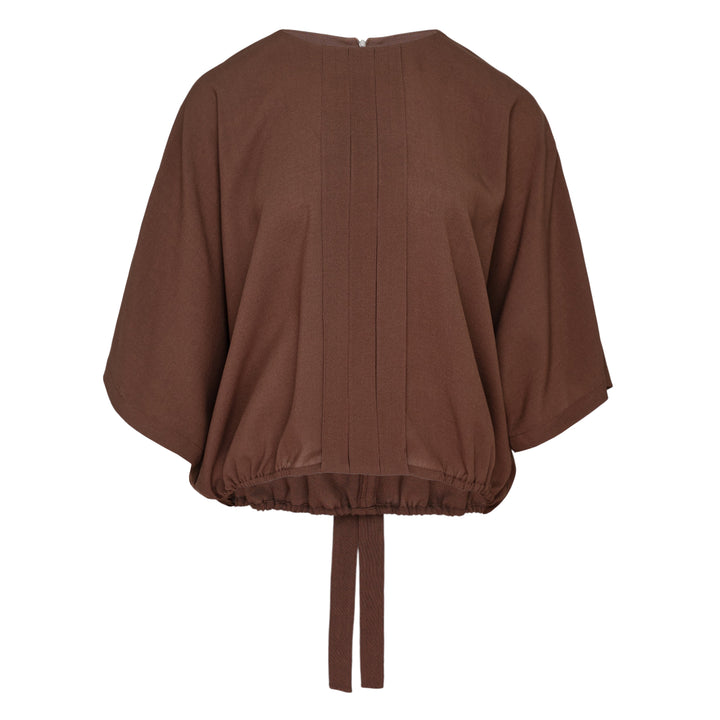 Brown Batwing Blouse