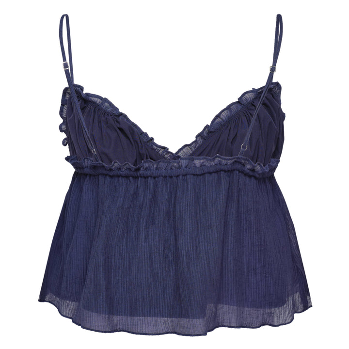 Shirred Crinkle Bustier Top