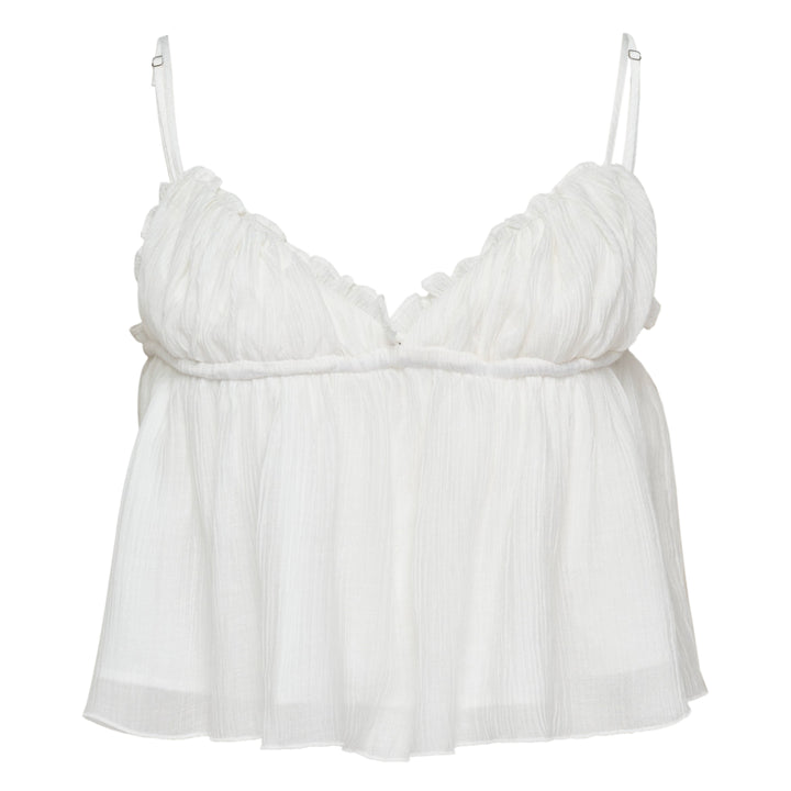 Shirred Crinkle Bustier Top