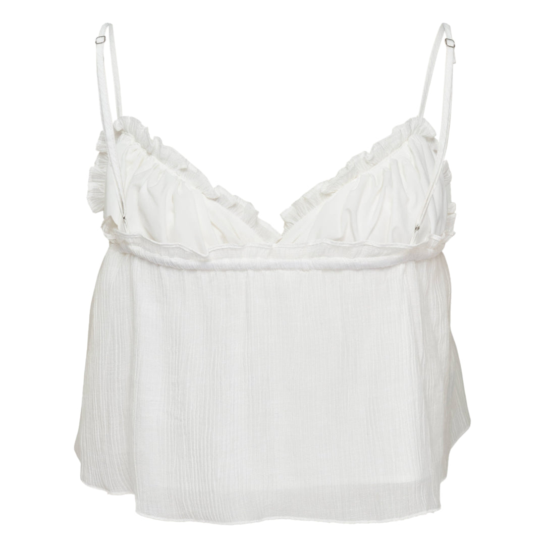 Shirred Crinkle Bustier Top