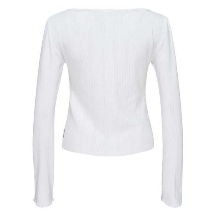 Honey Eyelet Button Long Sleeve Top