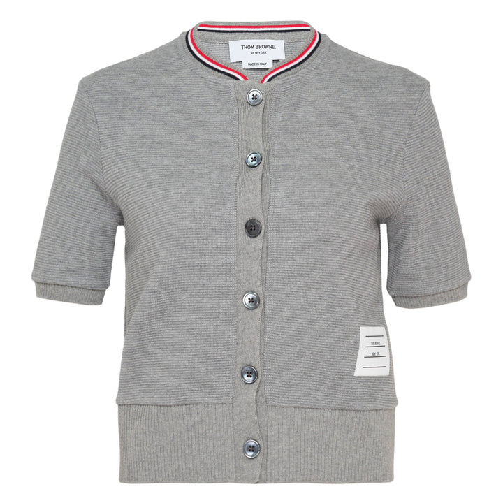 Short Sleeve Crew Neck Cardigan