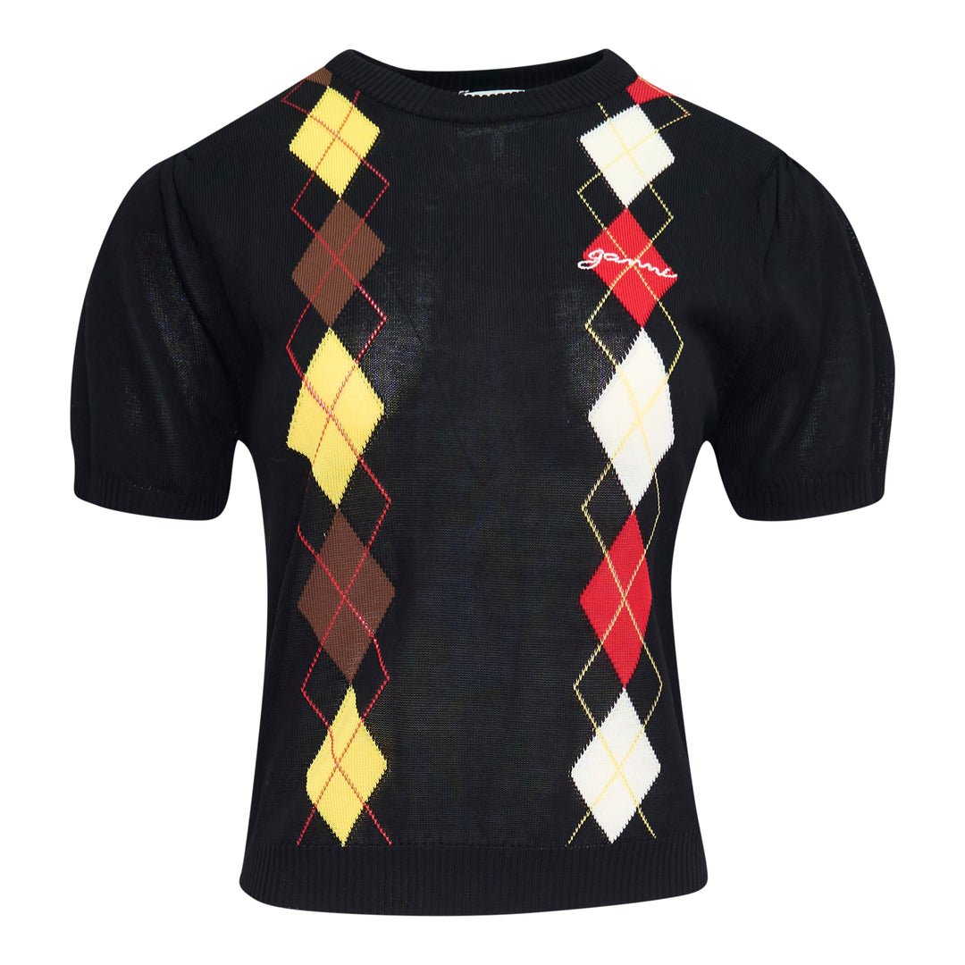 Argyle Knit T-Shirt