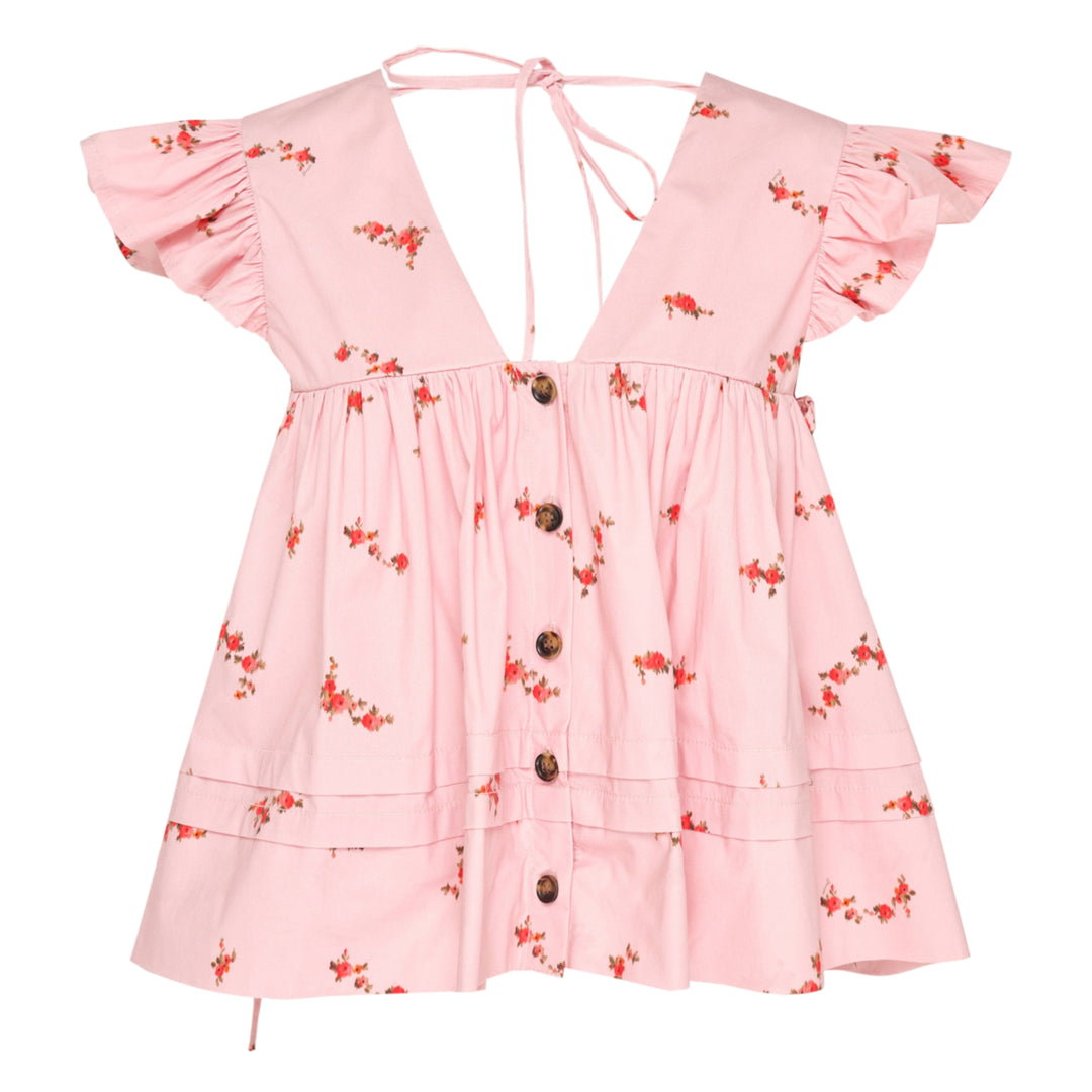 Printed Stretch Cotton Angel Top