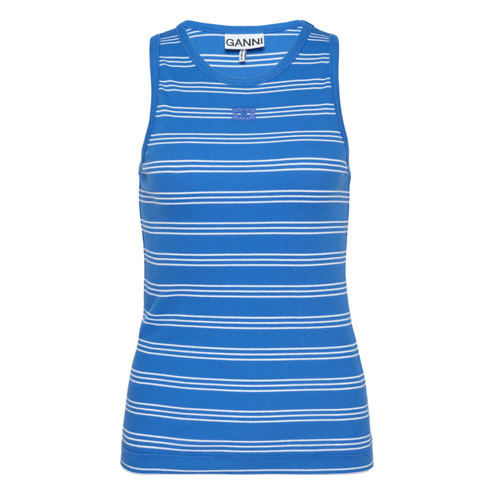 Soft Cotton Rib Stripe Tank