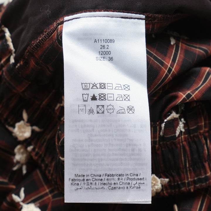 Yarn Dyed Check Flower Shorts