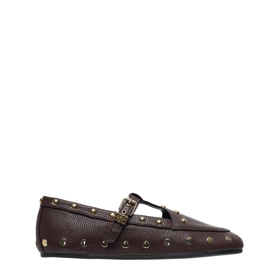 Mary Jenny Studs Grained Flat