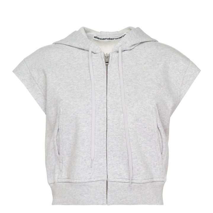 Fitted Zip Short Sleeve Hoodie