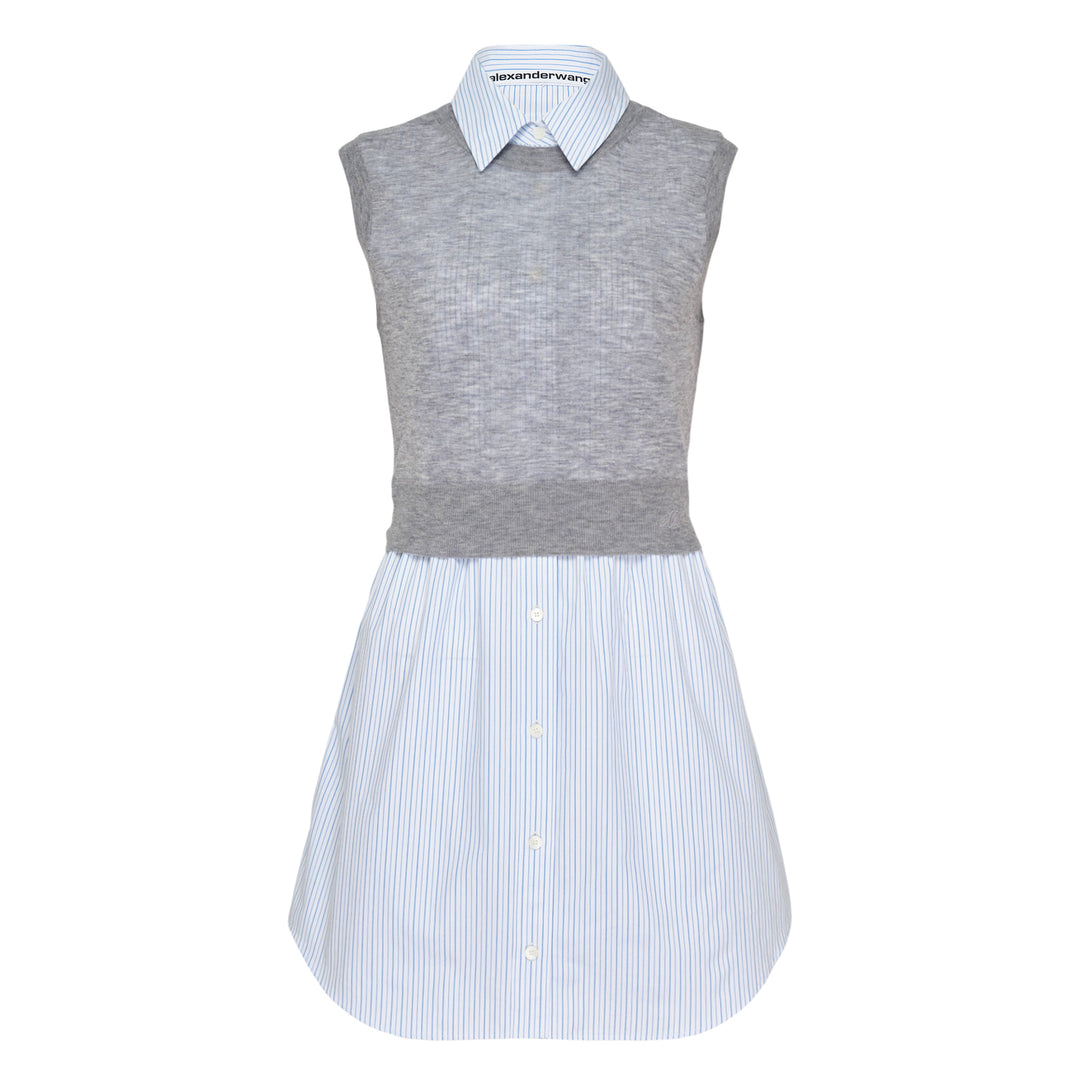 Sleeveless Sheer Knit Mini Dress
