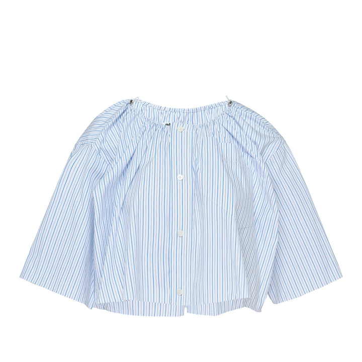 Cropped Bungee Neck Shirt