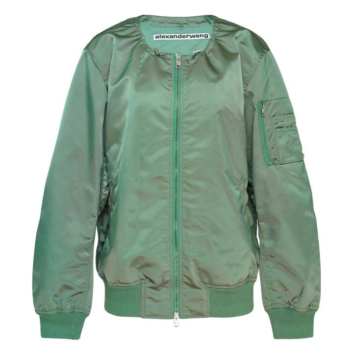 Scoop Neck Bomber Jacket