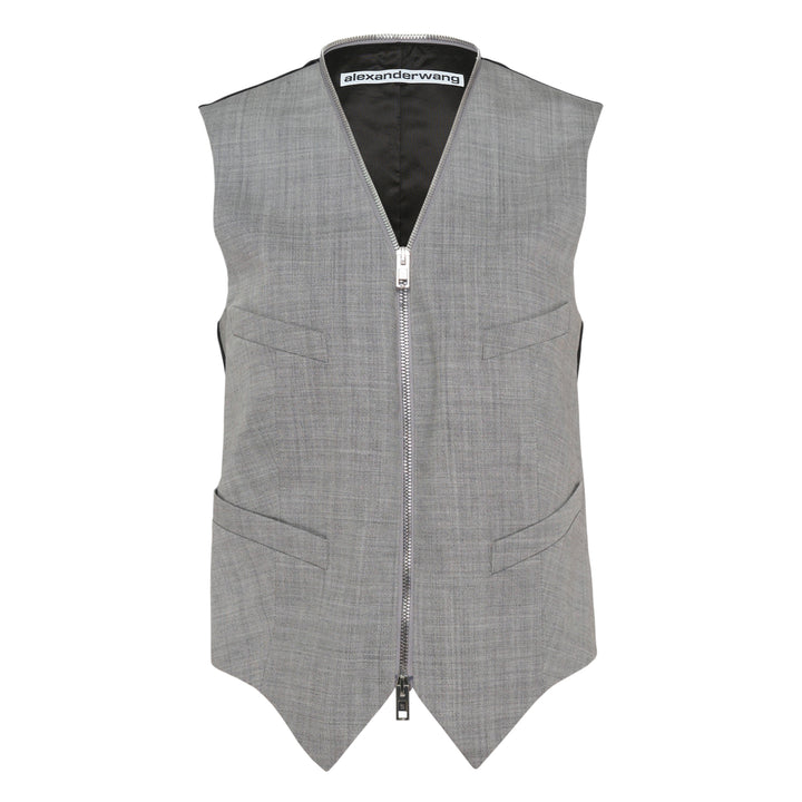 Tailored Vest with Continuous Zip